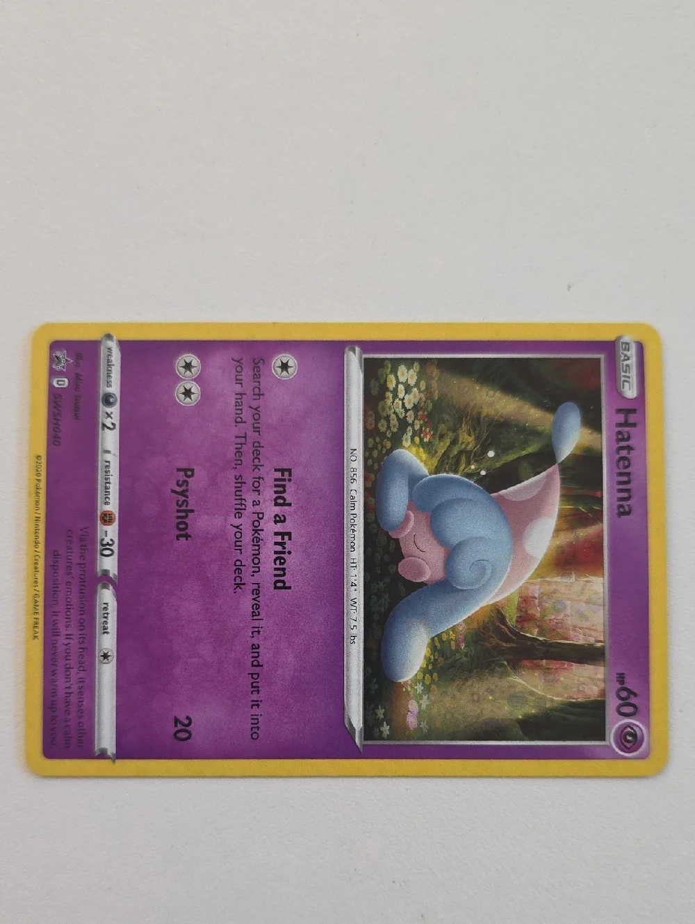 Pokemon Hatenna And Hattrem Card